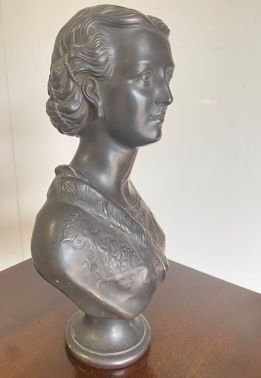 Patinated Copper Bust Of Princess Alexandra Of Denmark photo buy