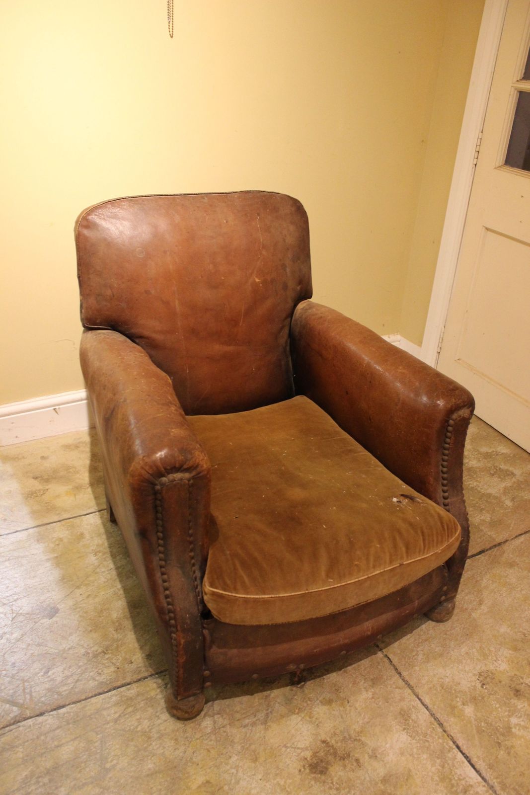An “In Country House” Condition  Leather Armchair photo for sale