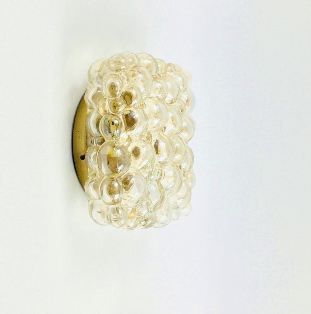 Mid Century Amber Bubble Glas Wandlamp Van Helena Tynell Voor Limburg, Duitsland, Jaren 1970 photo Verlichting