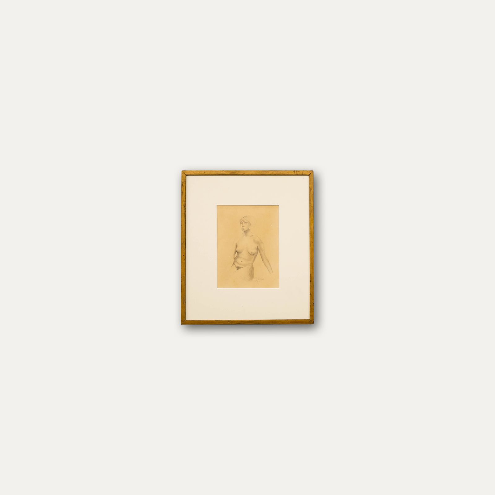 P. G. Blacker 1961 Graphite Drawing, Half Length Study Of The Female Body photo buy