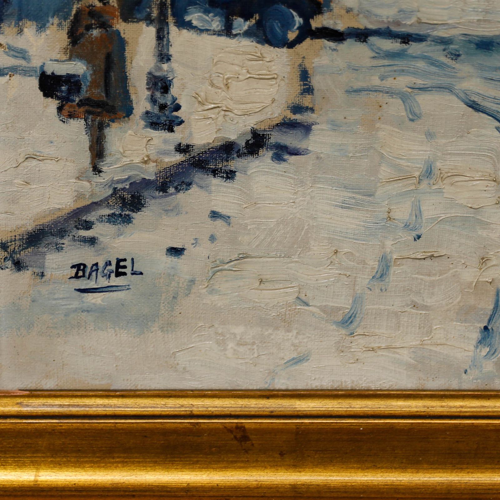 Moses Bahelfer Bagel (1908 1995) Oil, Snow On The Arc De Triomphe photo vinterior