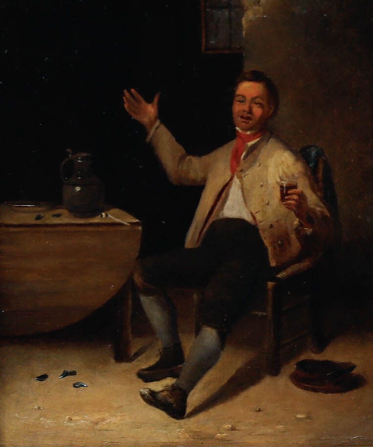 Dutch School 19th Century Oil A Merry Tavern Drinker photo furniture
