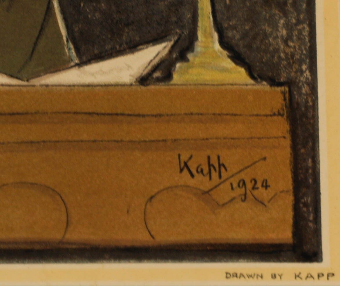 Edmond Xavier Kapp (1890 1978) 1924 Silkscreen, The Hon. Mr Justice Avory photo vinterior