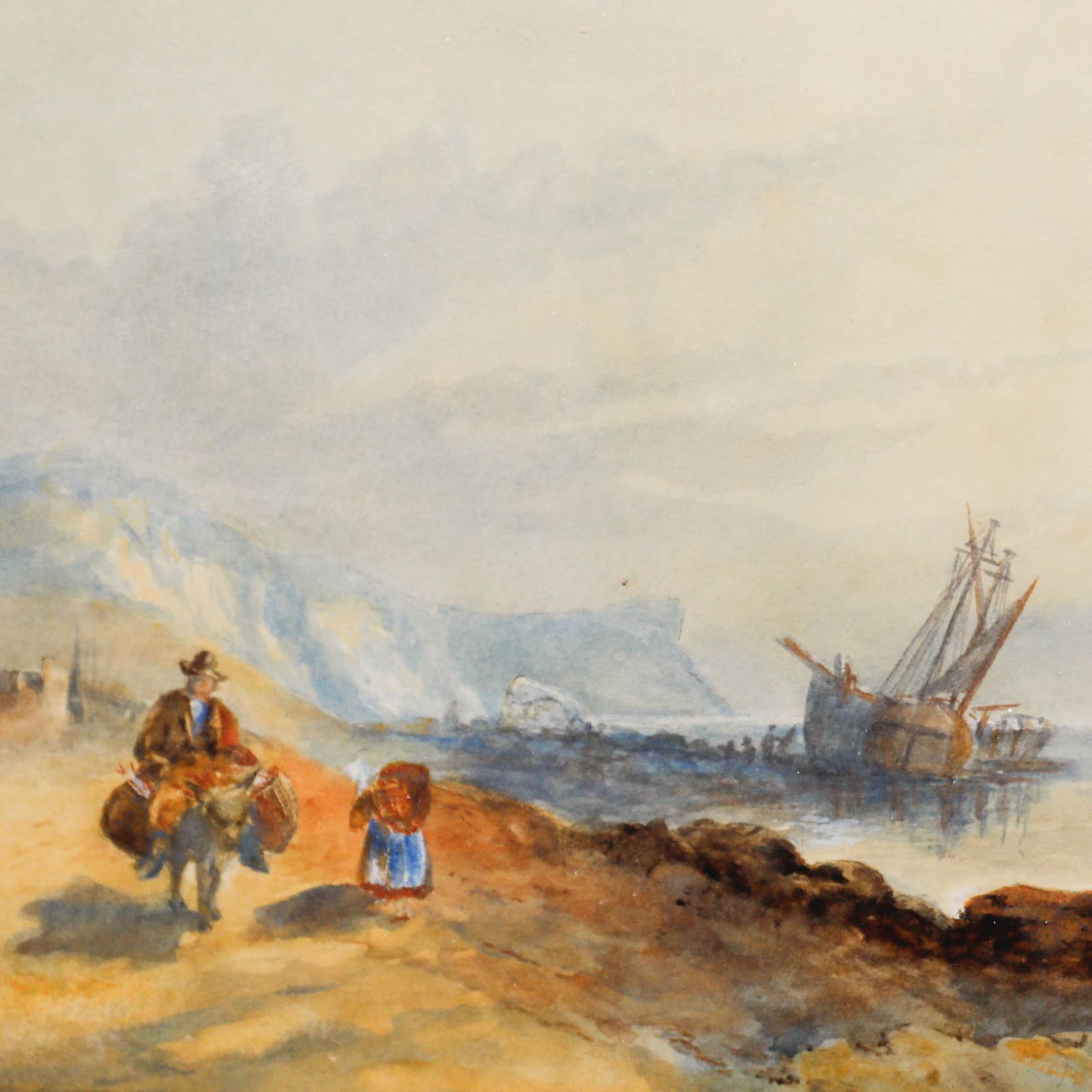 Framed Late 19th Century Watercolour Off To Sell The Catch photo Art