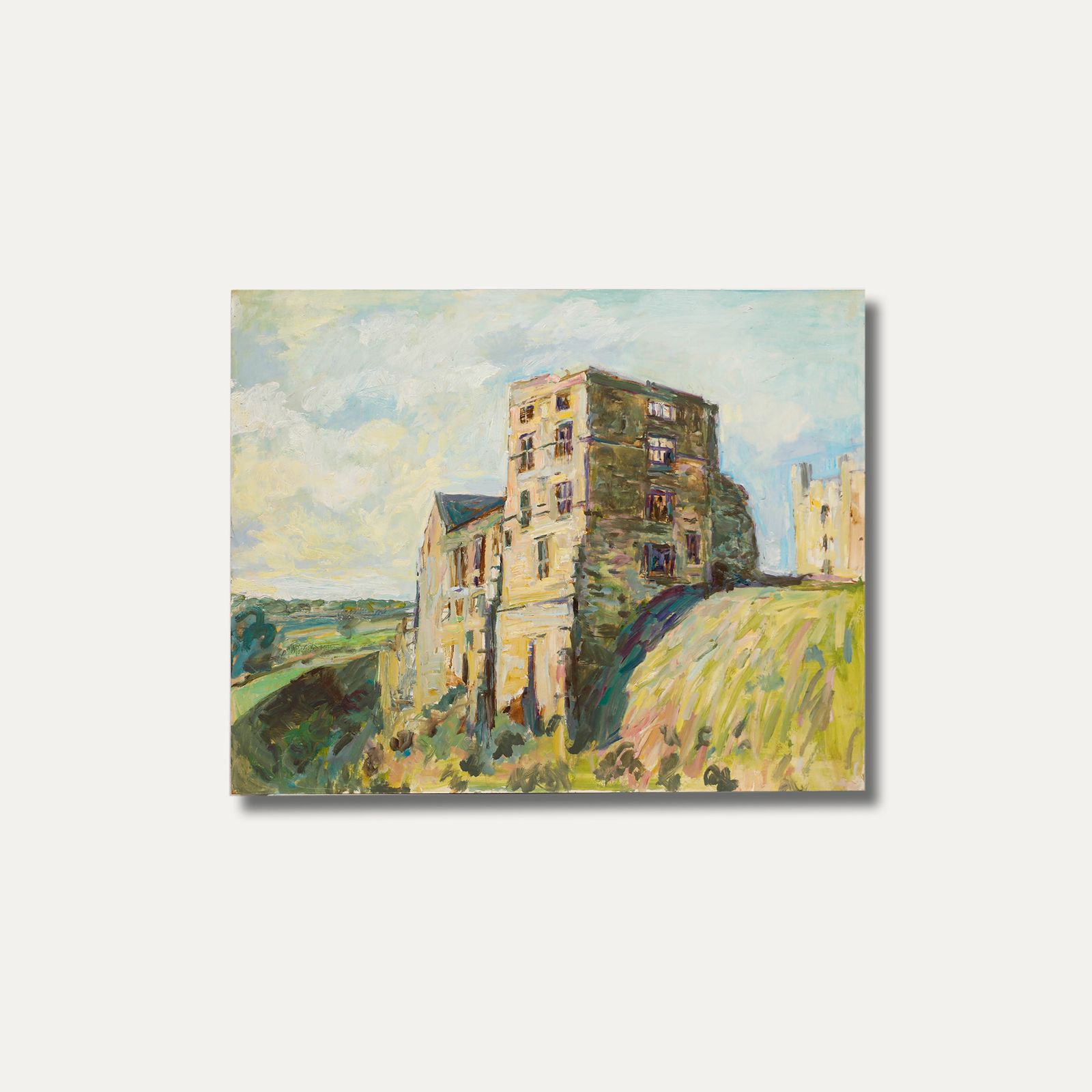 Simon Goldberg (1916 2002) 20th Century Oil, Helmsley Castle photo vinterior