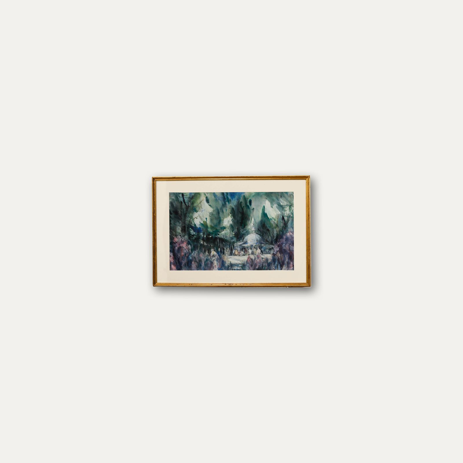 Harold Wharfe 20th Century Watercolour, Celebration In The Pavilion photo buy