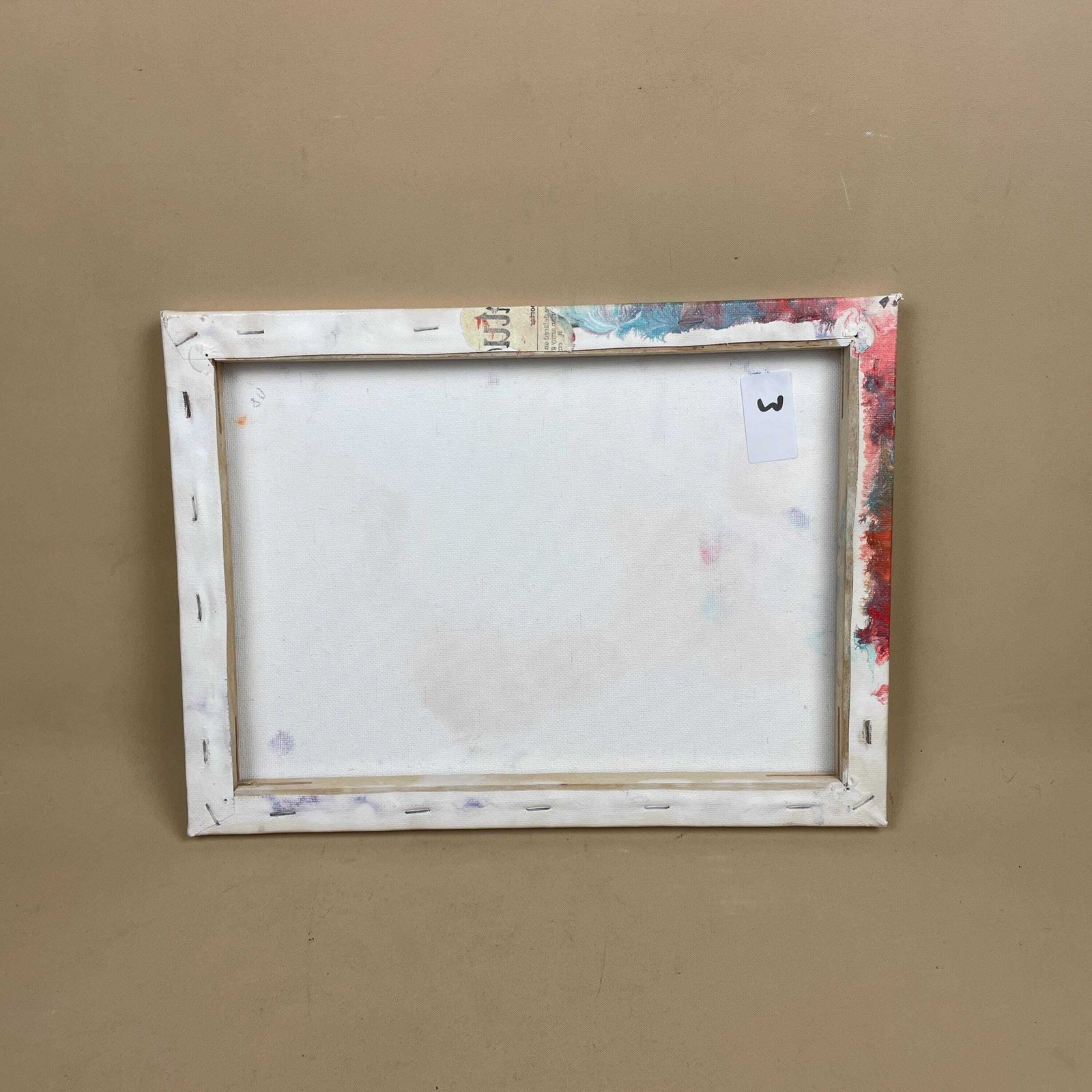 Vintage Marbled Painting Picture Original Artwork On Canvas Marble Pattern Wood Frame Painted Art Rectangle 31x22.7cm Wall Hanging Marbling photo vintage