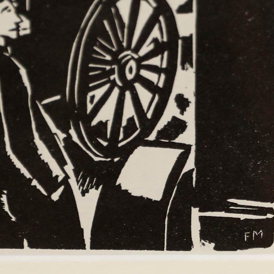 Frans Masereel (1889 1972) Framed Woodcut, Man's Passion No.11 photo vinterior