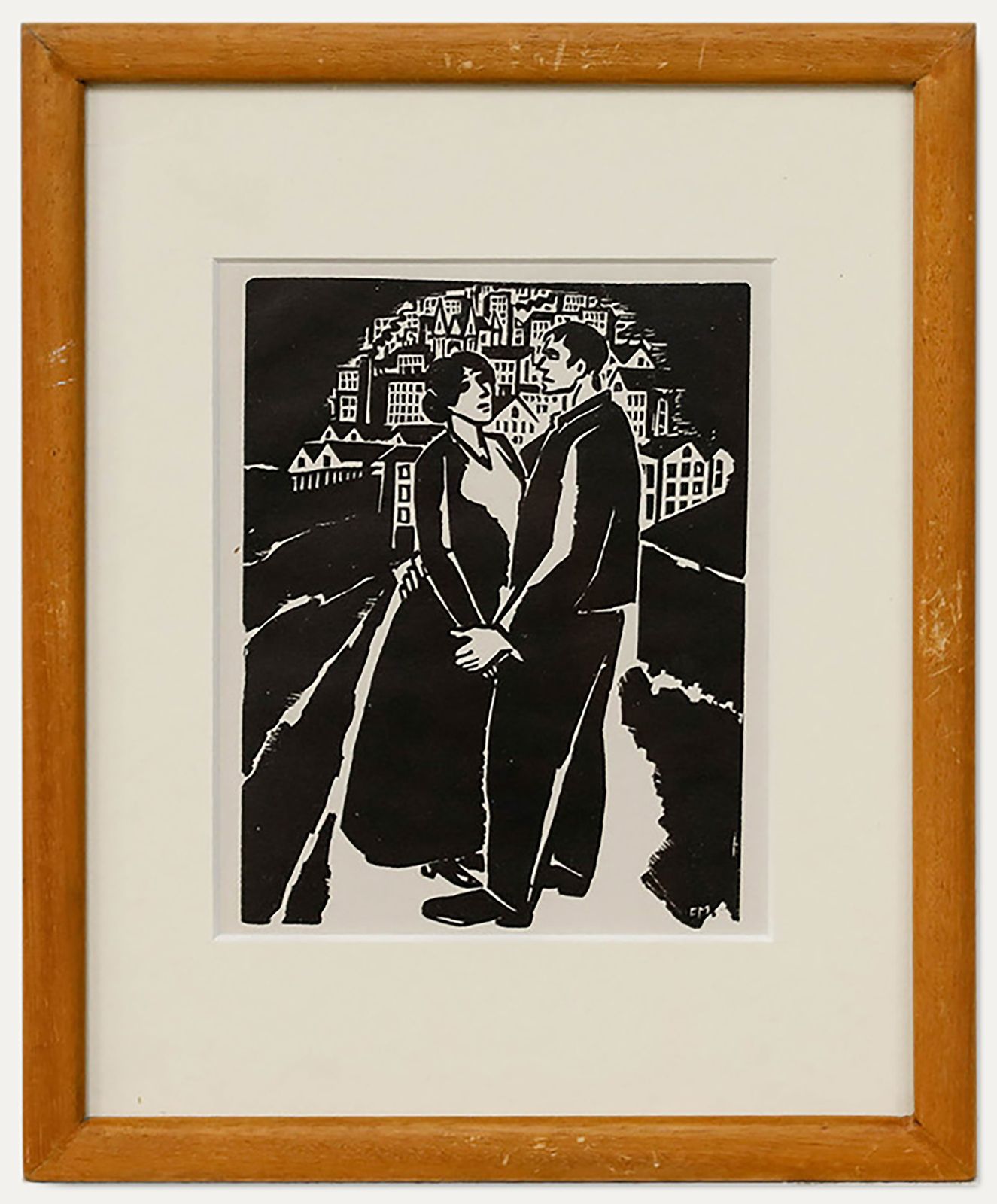 Frans Masereel (1889 1972) Framed Woodcut, Man's Passion No.20