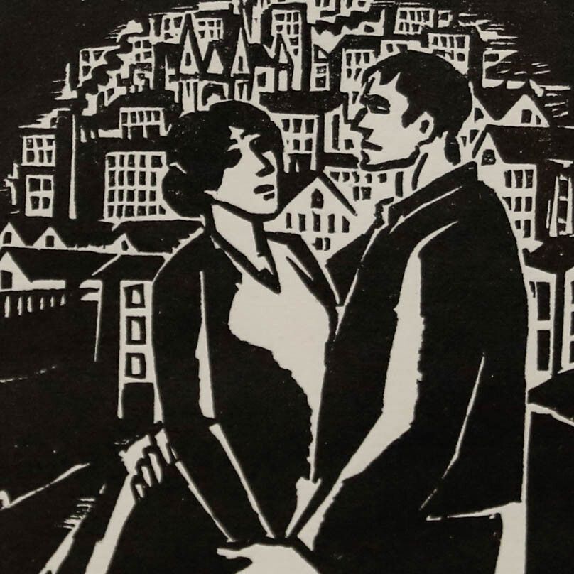 Frans Masereel (1889 1972) Framed Woodcut, Man's Passion No.20 photo Art