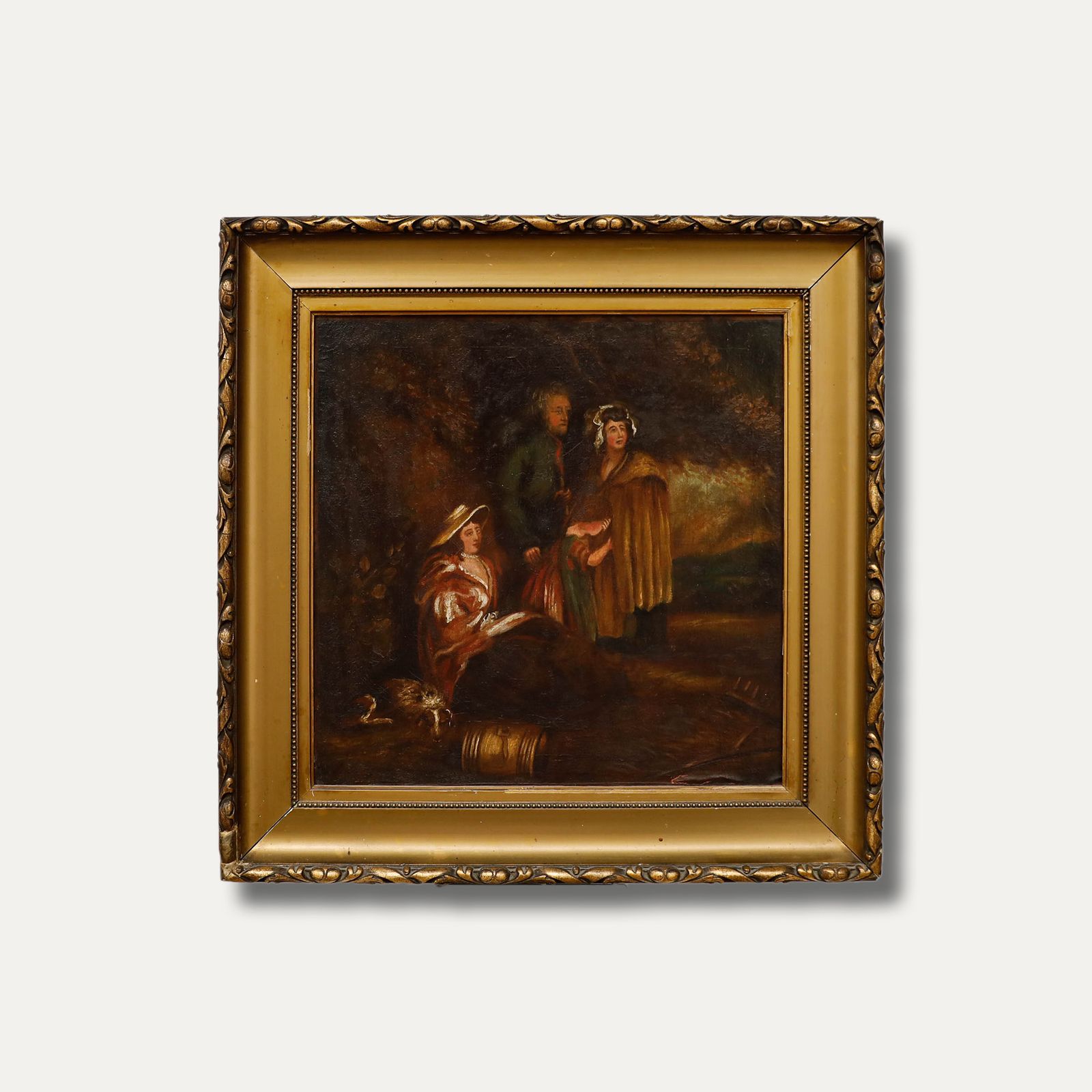 Continental School 19th Century Oil Peasant Family photo buy