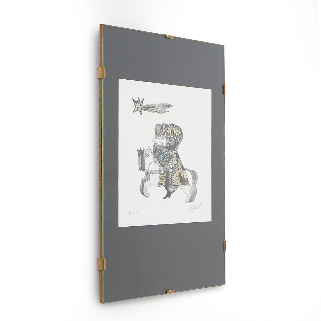 Colour Screen Print “The Three Wise Men” By Emanuele Luzzati, 1980s photo furniture