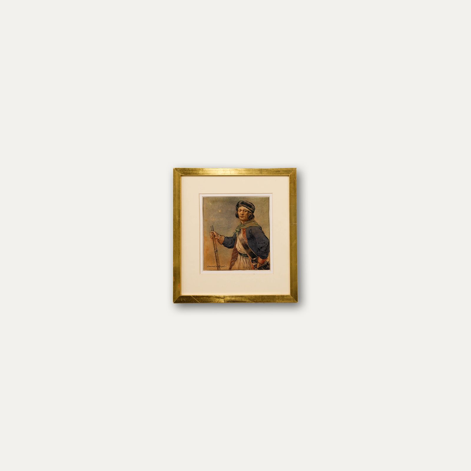 Conrad Heighton Leigh (1883 1958) Watercolour, Portrait Of A Solider photo 164.0