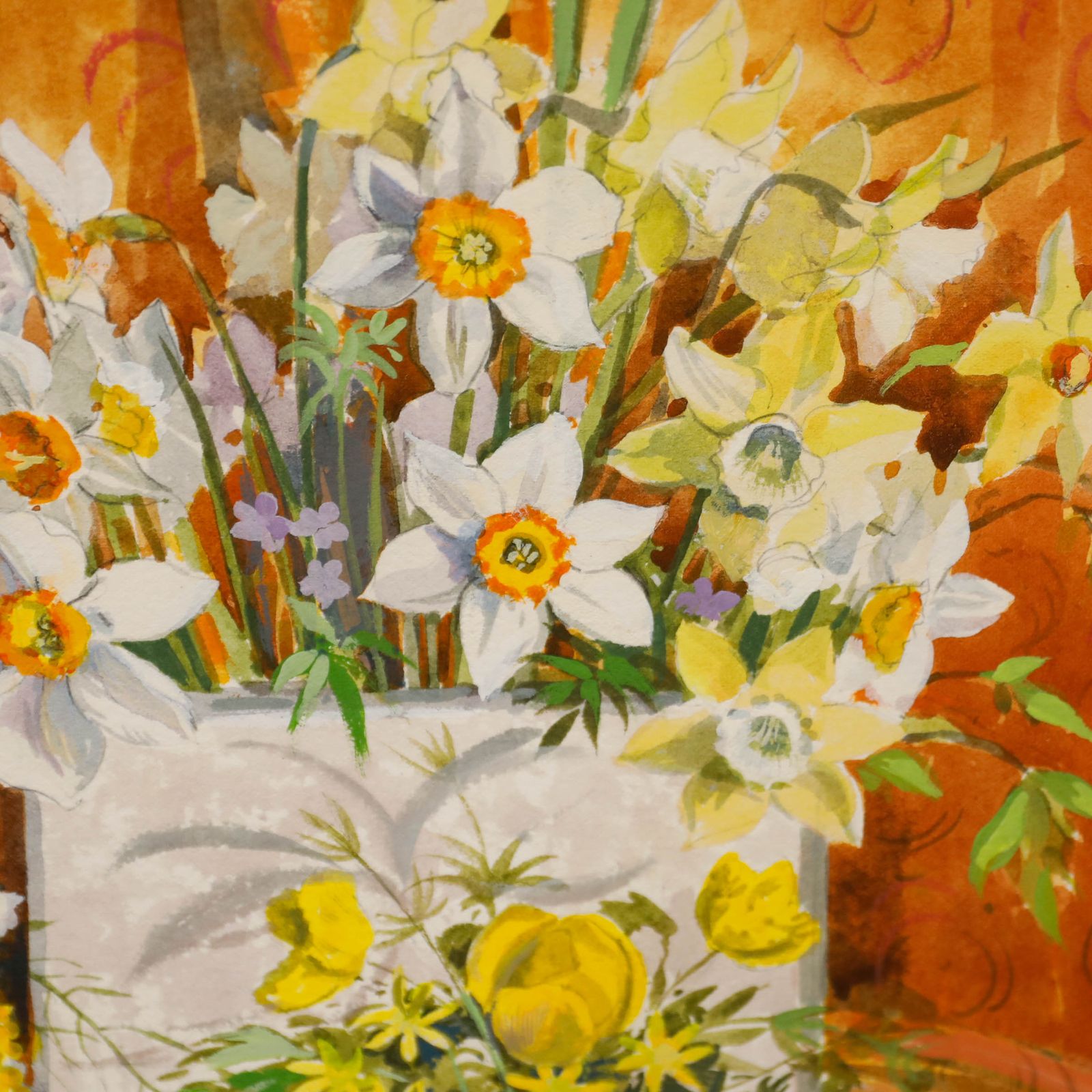 Janet Rawlins  20th Century Watercolour, Flowers Of Spring photo Art