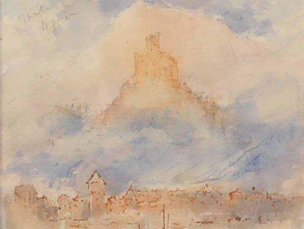 James Braithwaite Peile (1883 1906) Watercolour, Opposite St Fleur photo furniture