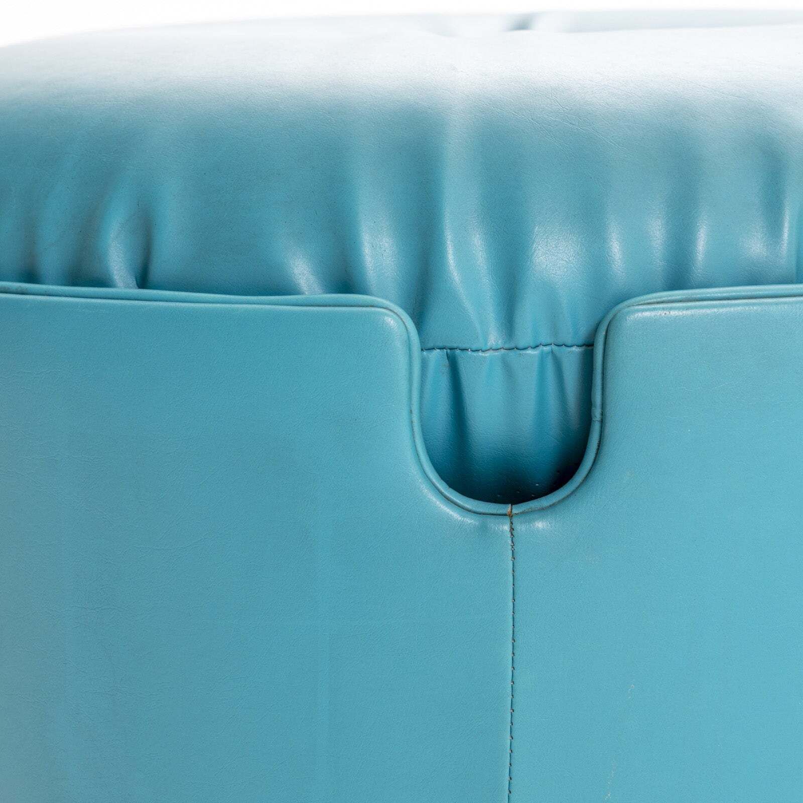 Blue Stool By Luigi Massoni For Poltrona Frau, Italy 1970s photo 760.0