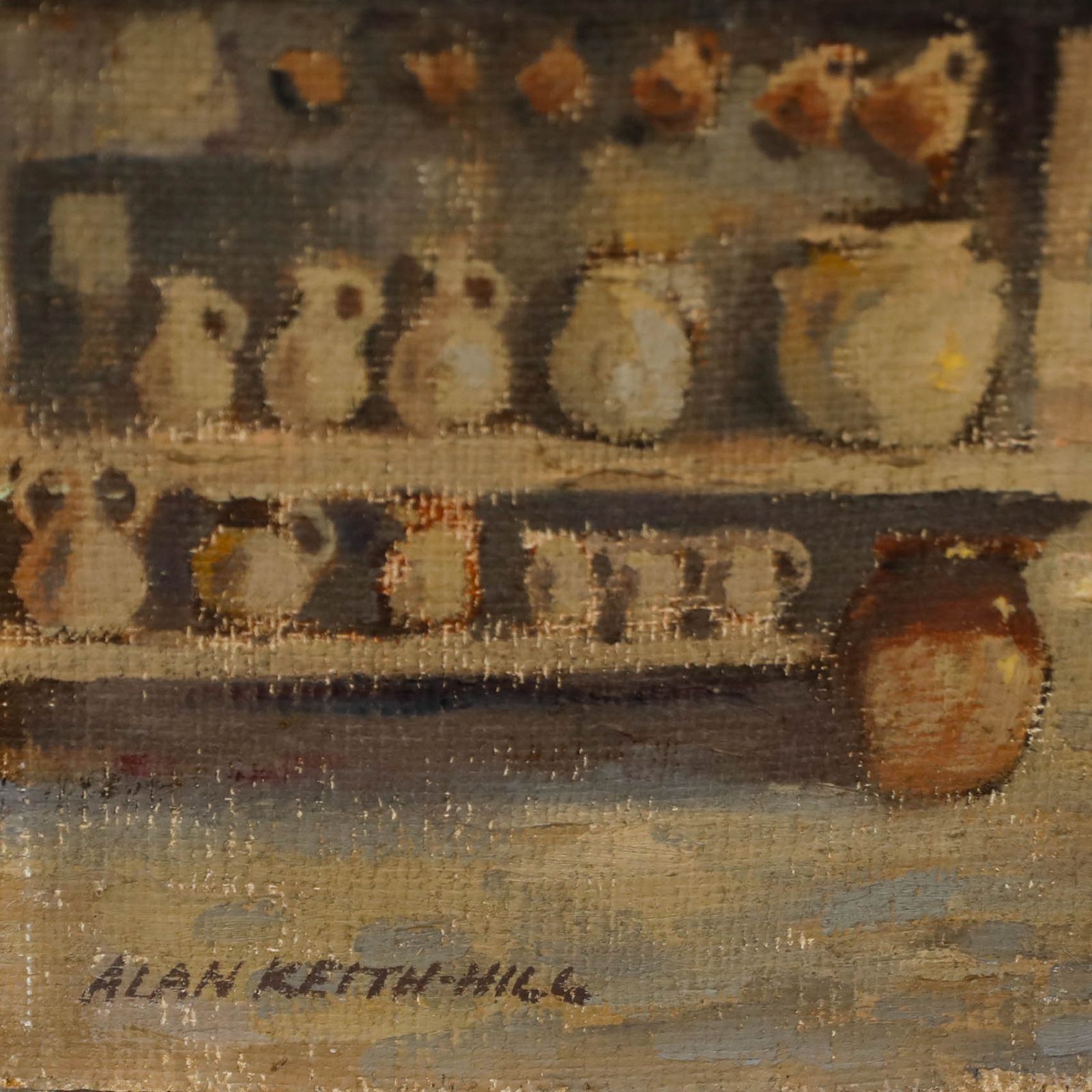 Allen Keith Hill  Mid 20th Century Oil, Place Du Peyra photo vinterior