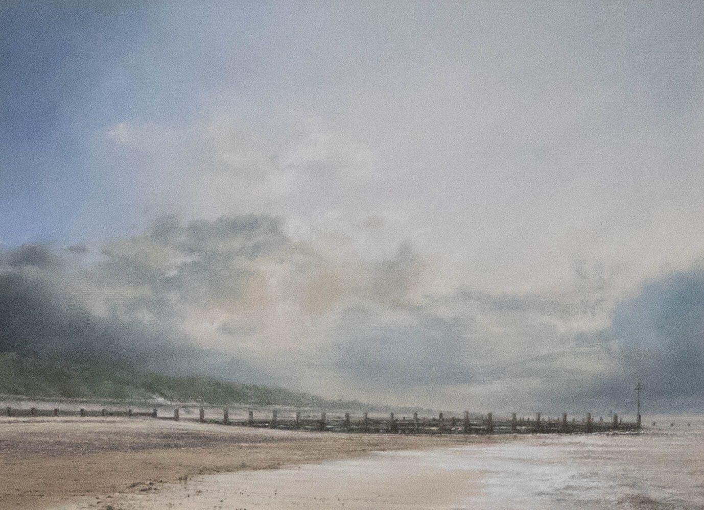 Christopher Stolworthy Framed Contemporary Pastel, Sun On The Shoreline photo furniture