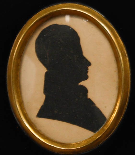 19th Century Cut Paper Silhouette Henry Hungerford photo furniture
