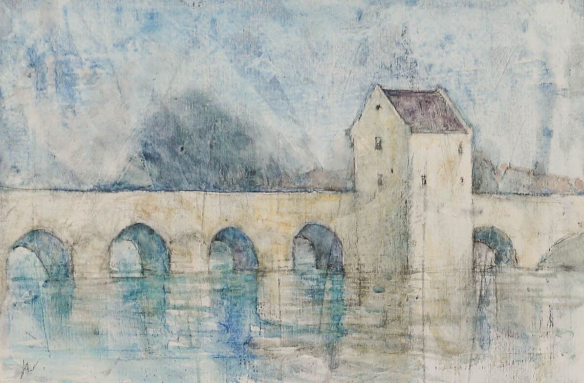 Jenny Lander Contemporary Watercolour, Montrichard Val De Cher photo furniture