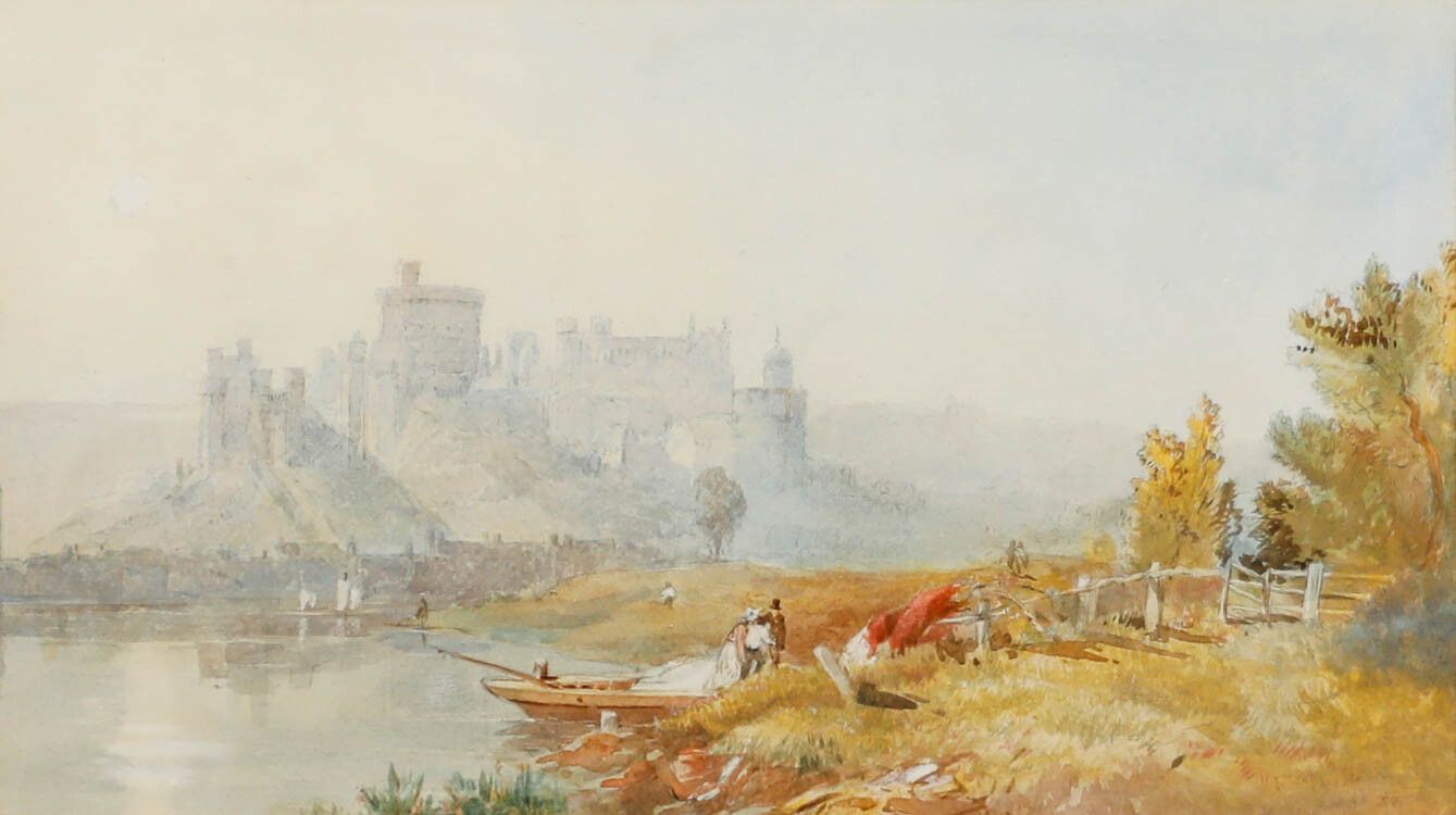 Attrib. James Baker Pyne (1800 1870) 1936 Watercolour, Windsor Castle photo furniture