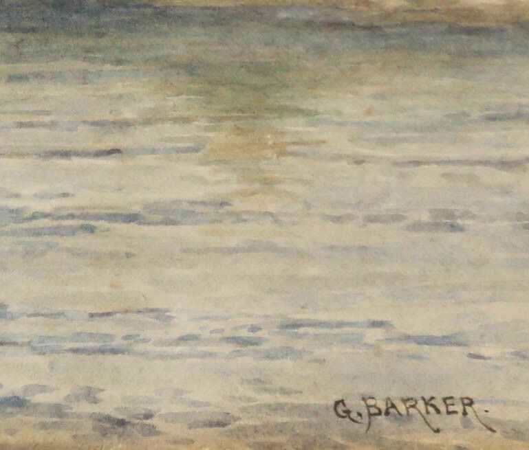 George Barker (1858 1911) Framed Watercolour, Valley Landscape photo vinterior