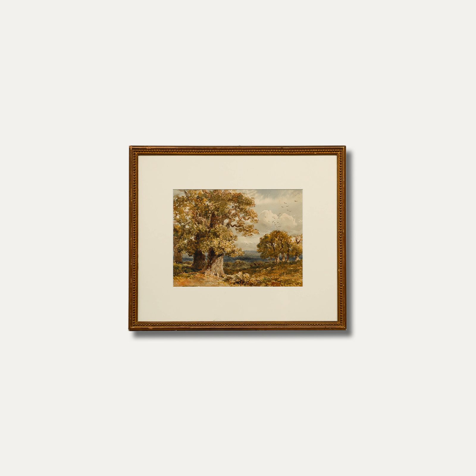 Attrib. William Bennett (1811 1871) Watercolour, Red Deer In Richmond Park photo vinterior