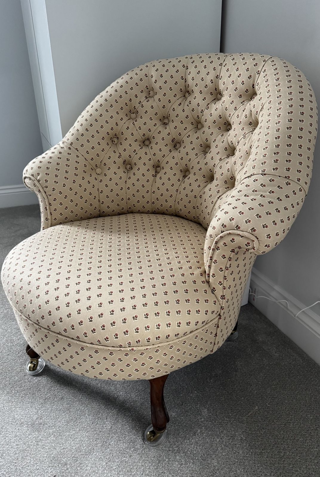 Victorian Bedroom Chair   Reupholstered photo furniture