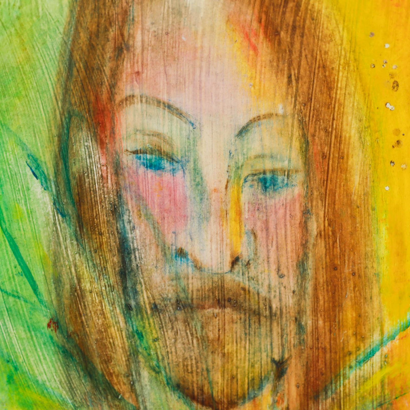 Sven Berlin (1911 1999)  20th Century Oil, Saintly Figure photo Art
