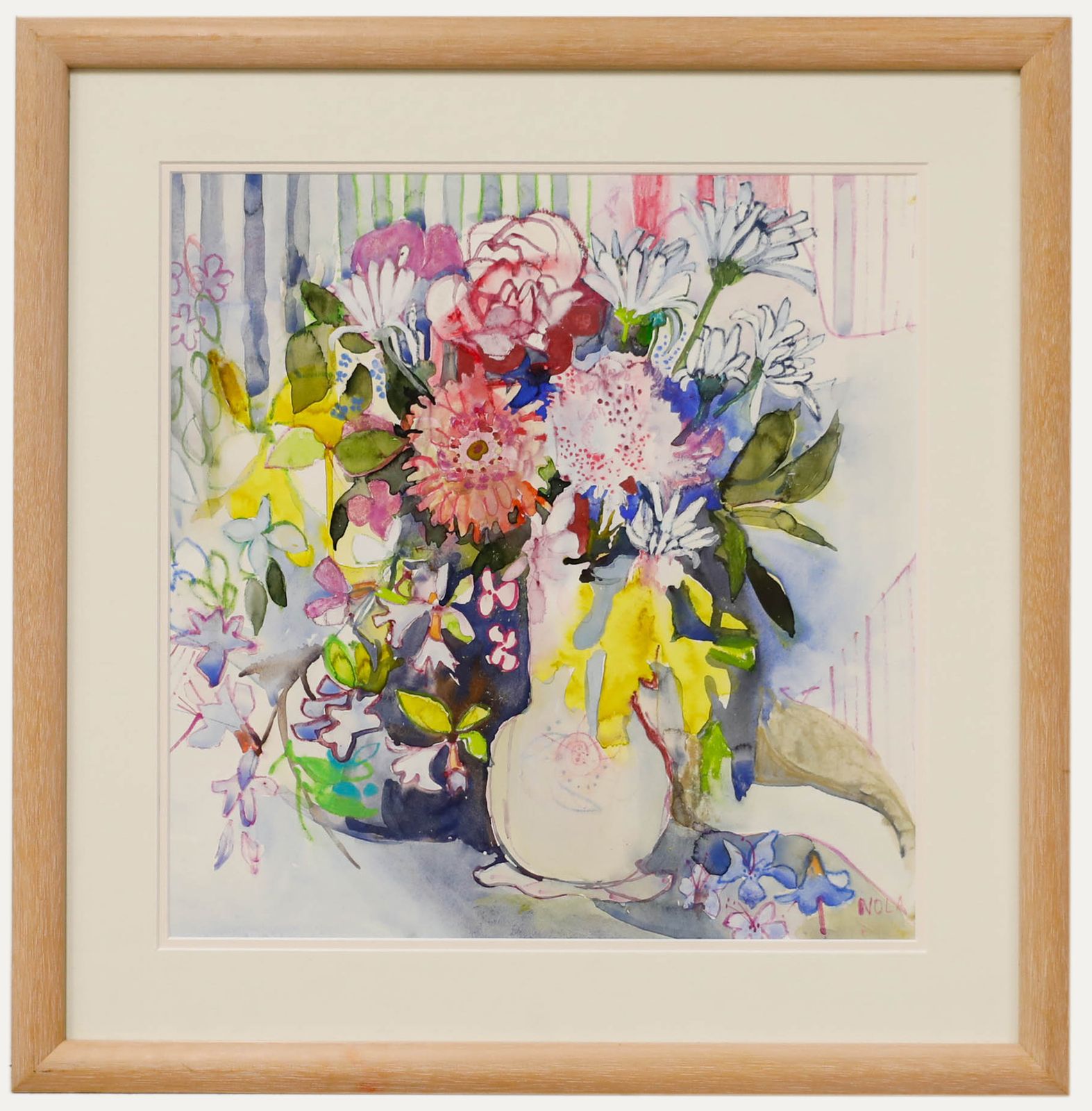 Nola Armstrong 20th Century Mixed Media, Anniversary Flowers