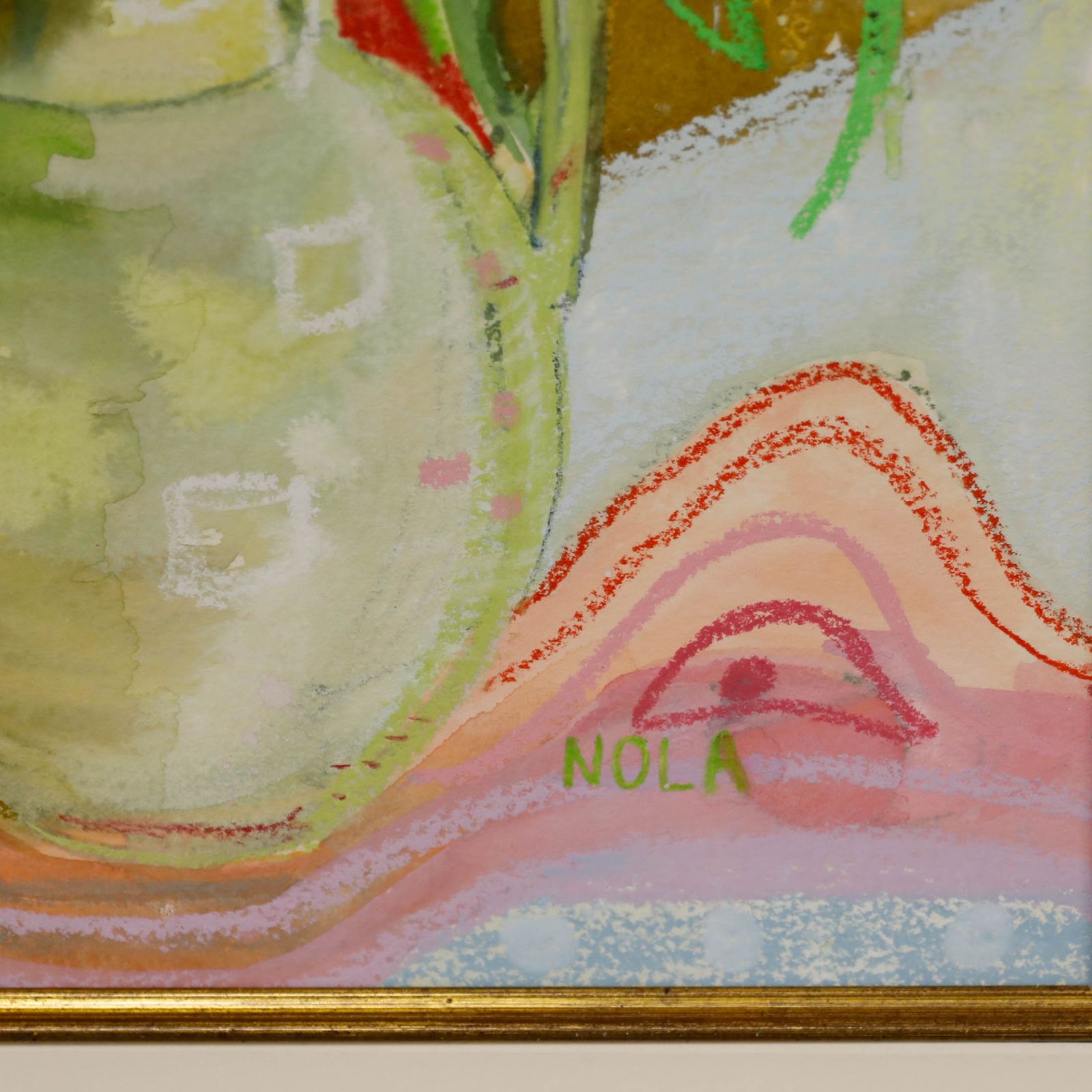 Nola Armstrong 20th Century Mixed Media, The Pink Tulips photo vinterior