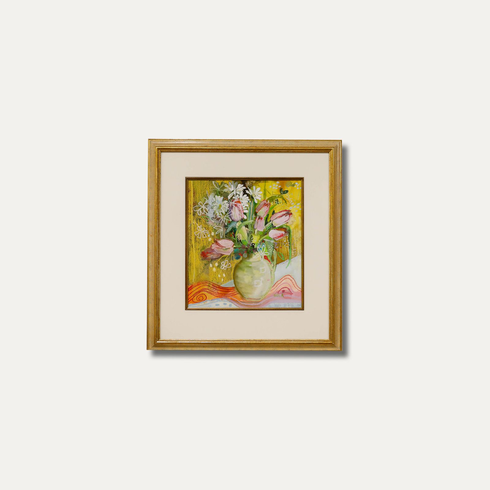 Nola Armstrong 20th Century Mixed Media, The Pink Tulips photo buy