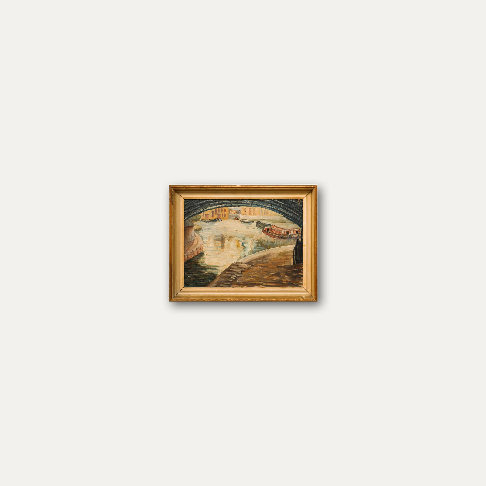 Attrib. Adrian Daintry Rwa (1902 1988) Mid 20th Century Oil, Under The Bridge photo vinterior