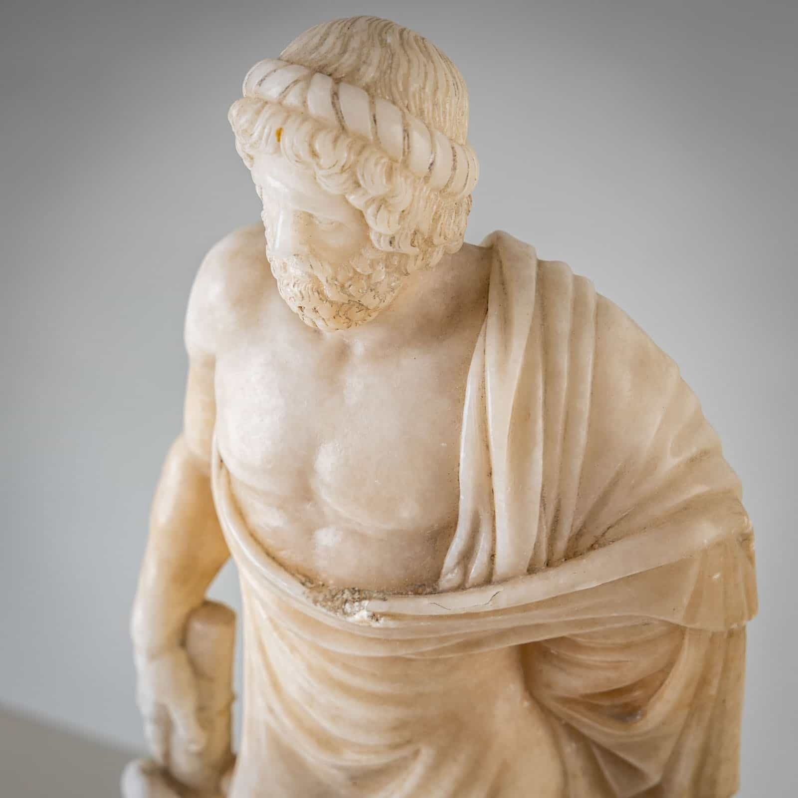 3400.0 Pair Of White Alabaster Sculptures, 2nd Half 19th Century photo