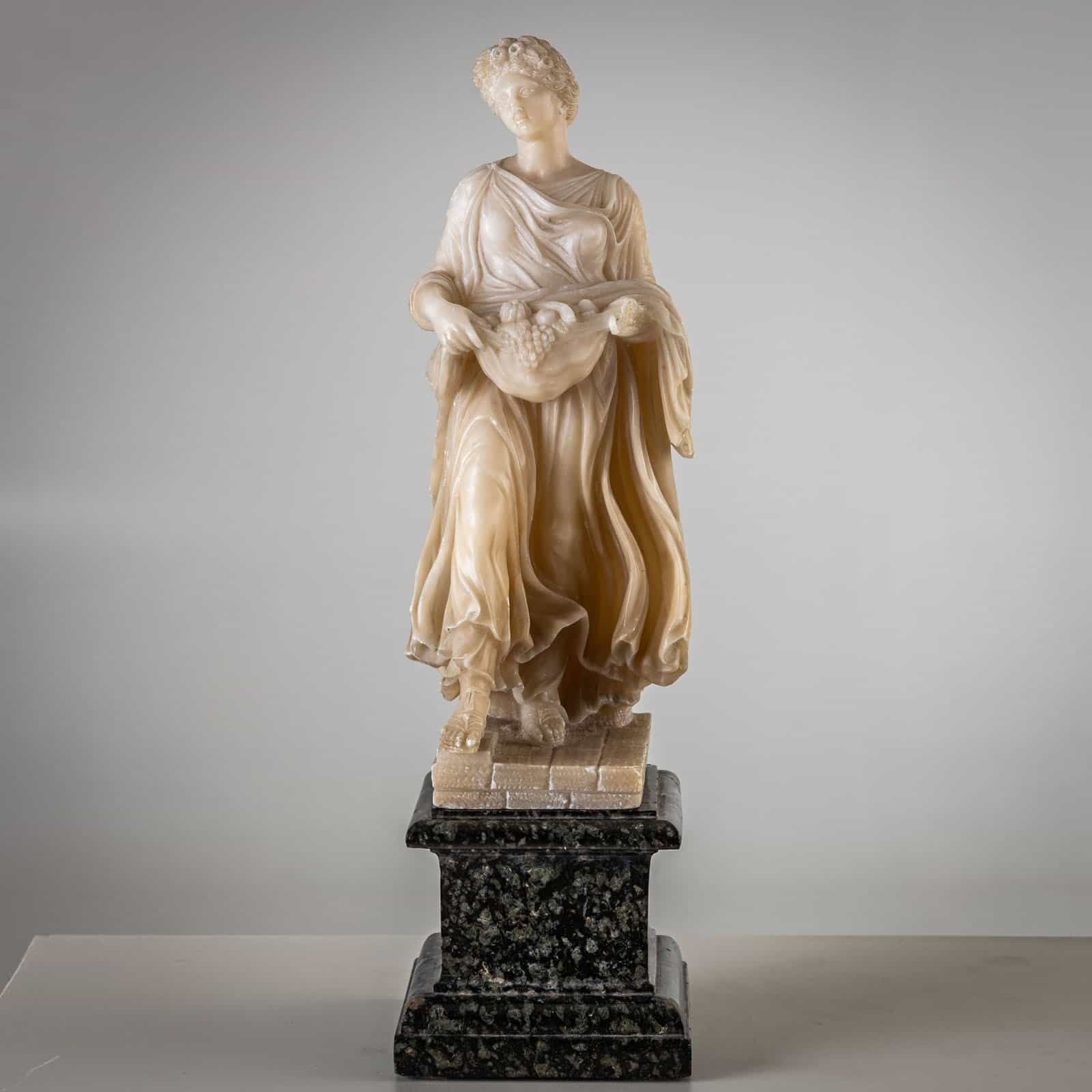 photo vinterior Pair Of White Alabaster Sculptures, 2nd Half 19th Century