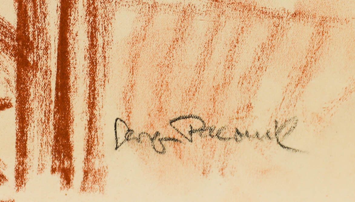 Georges Pacouil (1903 1996) Mid 20th Century Sanguine, Nude In The Studio photo 105.0