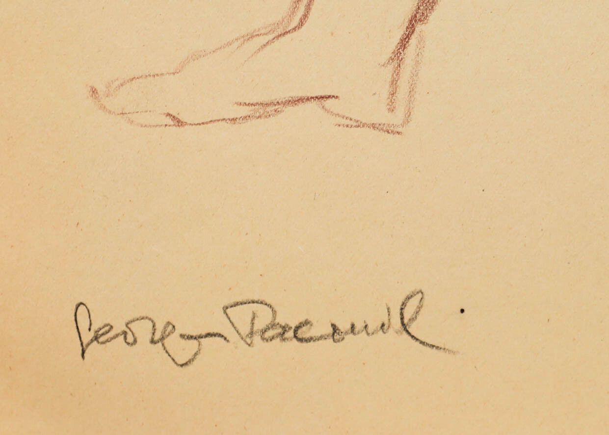Georges Pacouil (1903 1996) Mid 20th Century Pastel, Nude Mid Stride photo 111.0