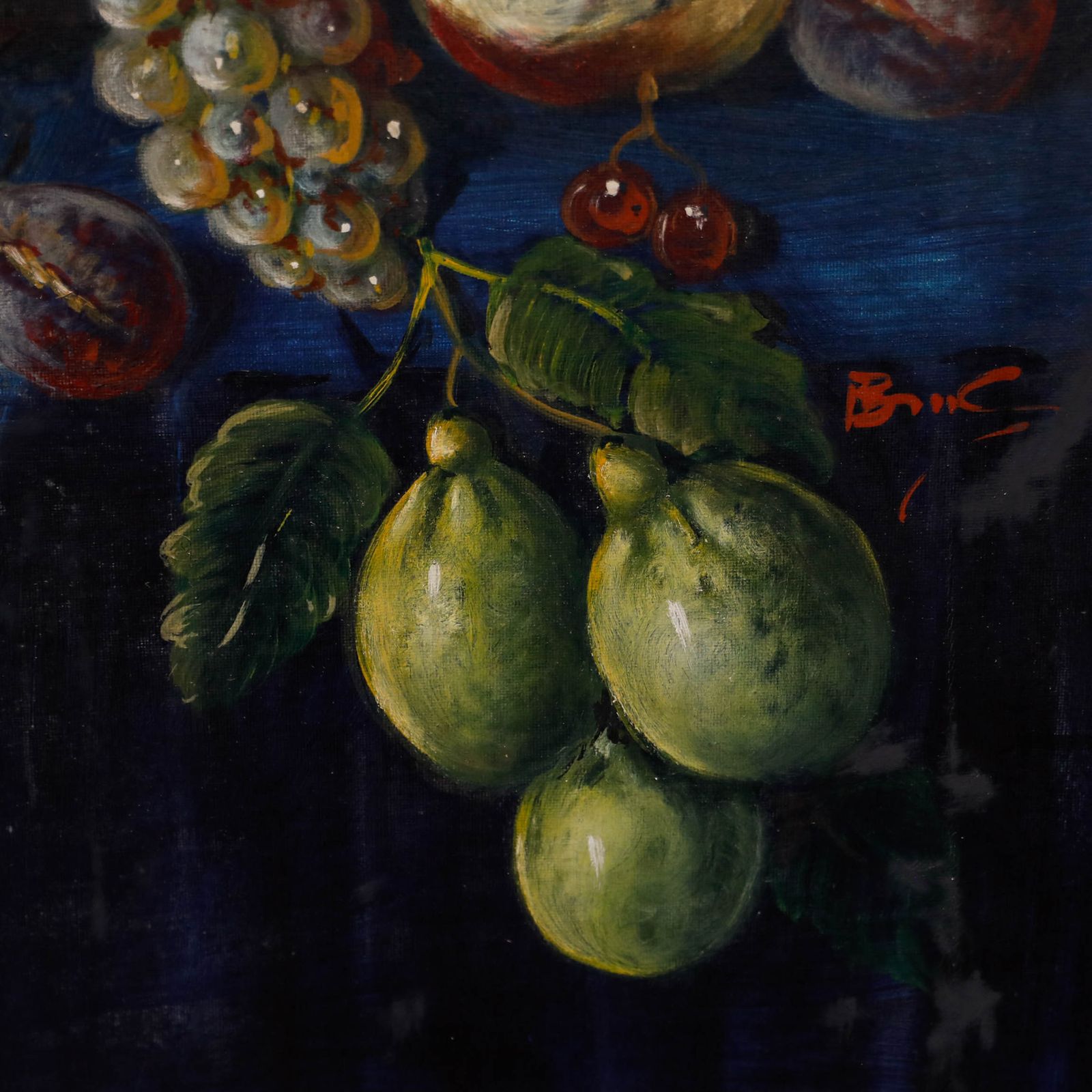 Framed 20th Century Oil Medley Of Fruit photo 352.0