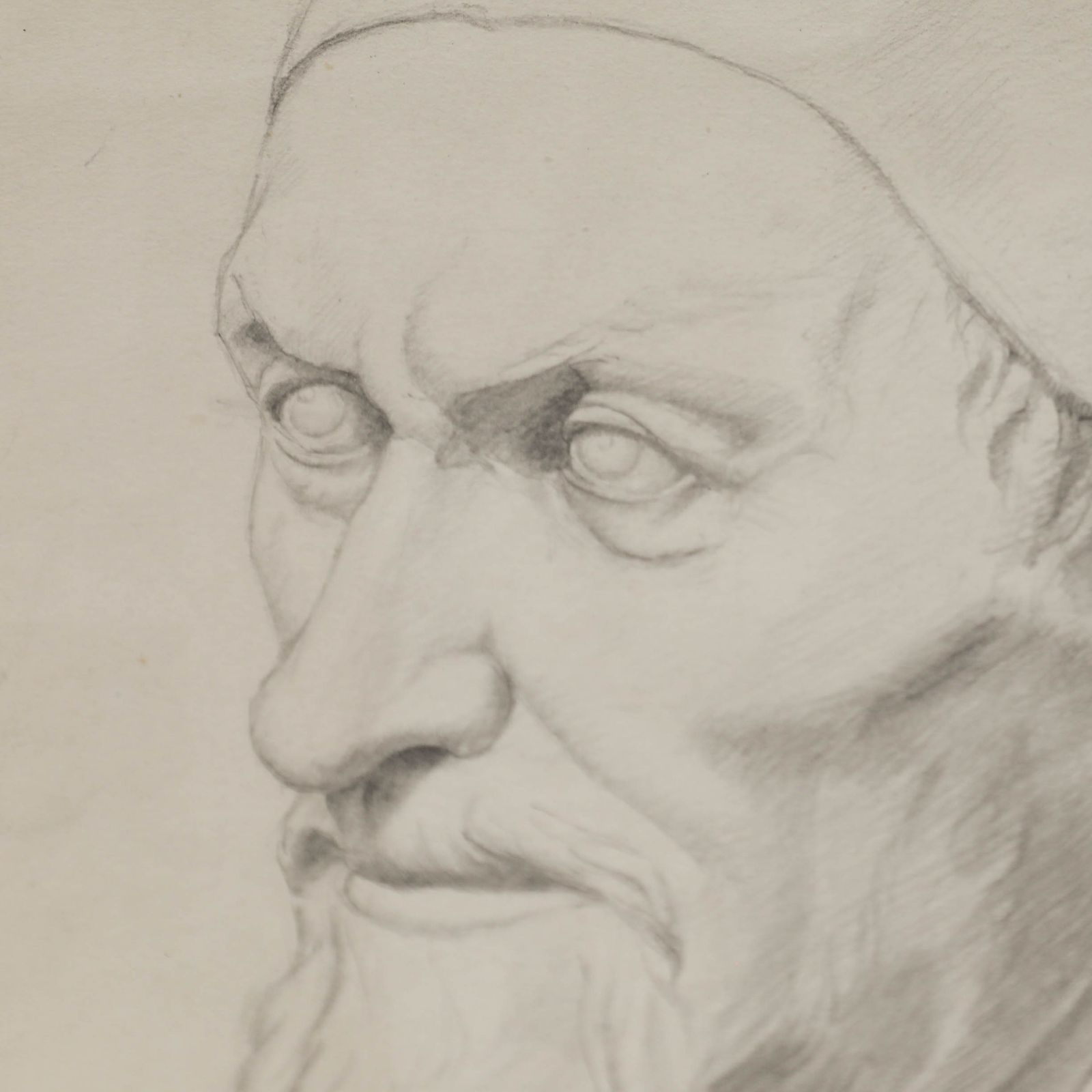 William Kerry Early 20th Century Graphite Drawing, Pope Innocent X photo Art