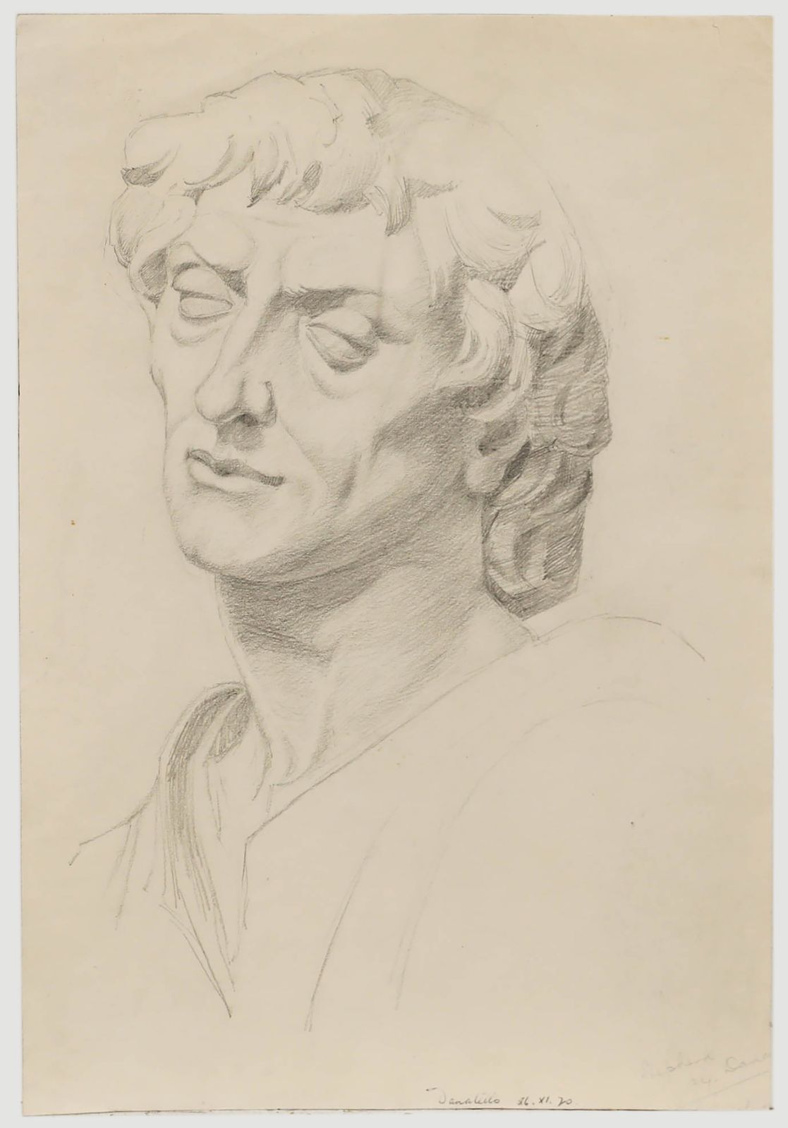 William Kerry Early 20th Century Graphite Drawing, Shepherd, Donatello photo furniture