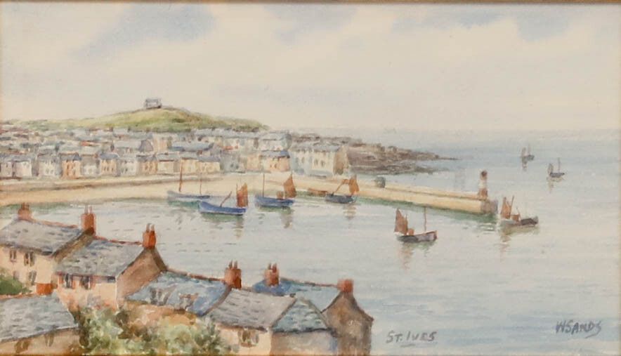 Thomas Herbert Victor (1894 1980) 20th Century Watercolour, St. Ives photo furniture