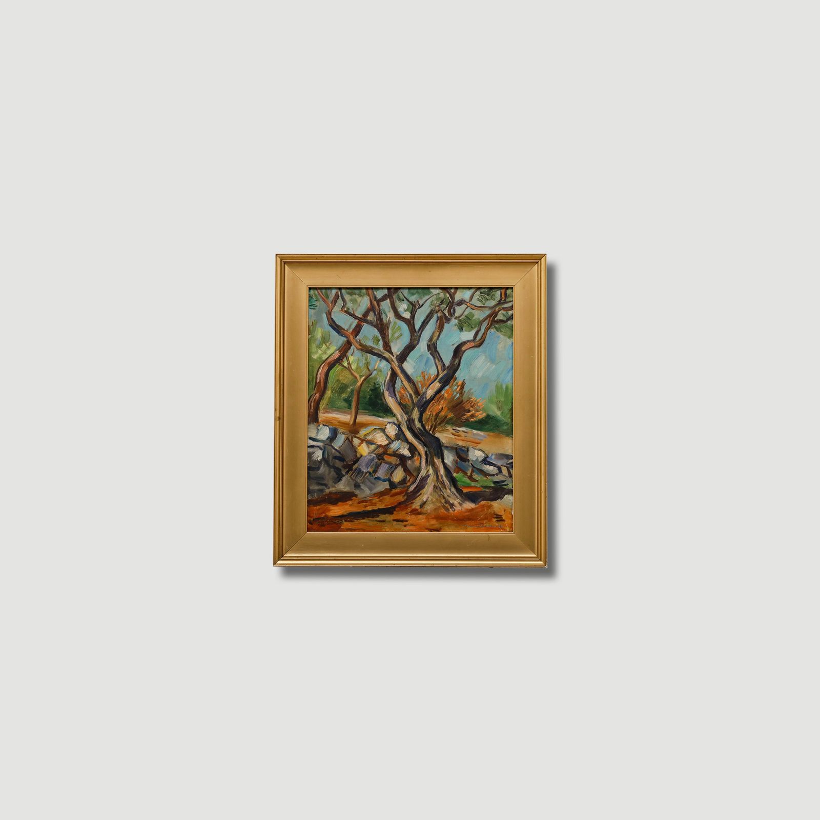 Robert Lemercier (1890 1980) Framed Mid 20th Century Oil, Crooked Pine photo buy