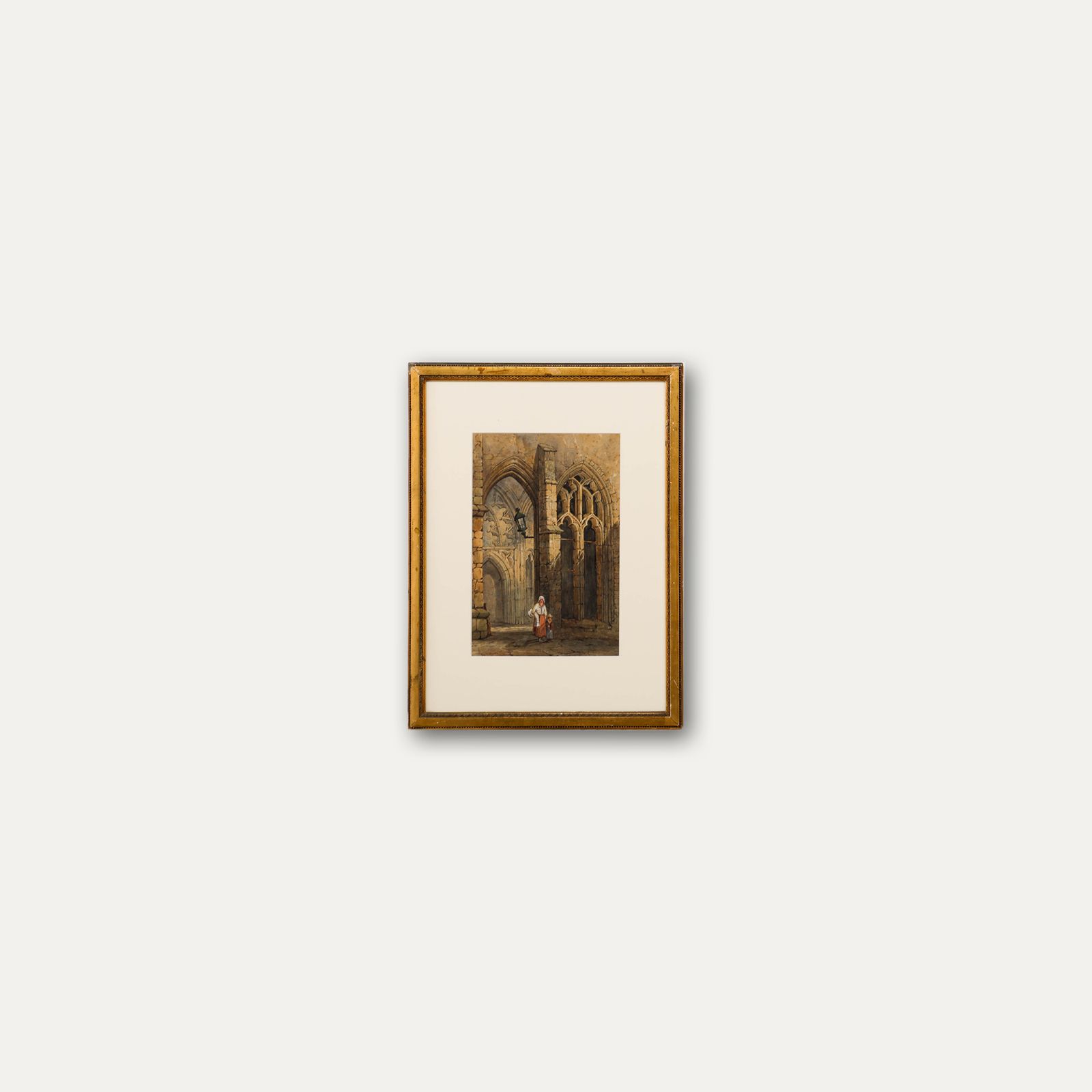 R. J. Kerry 1864 Watercolour, By The Cathedral photo vinterior