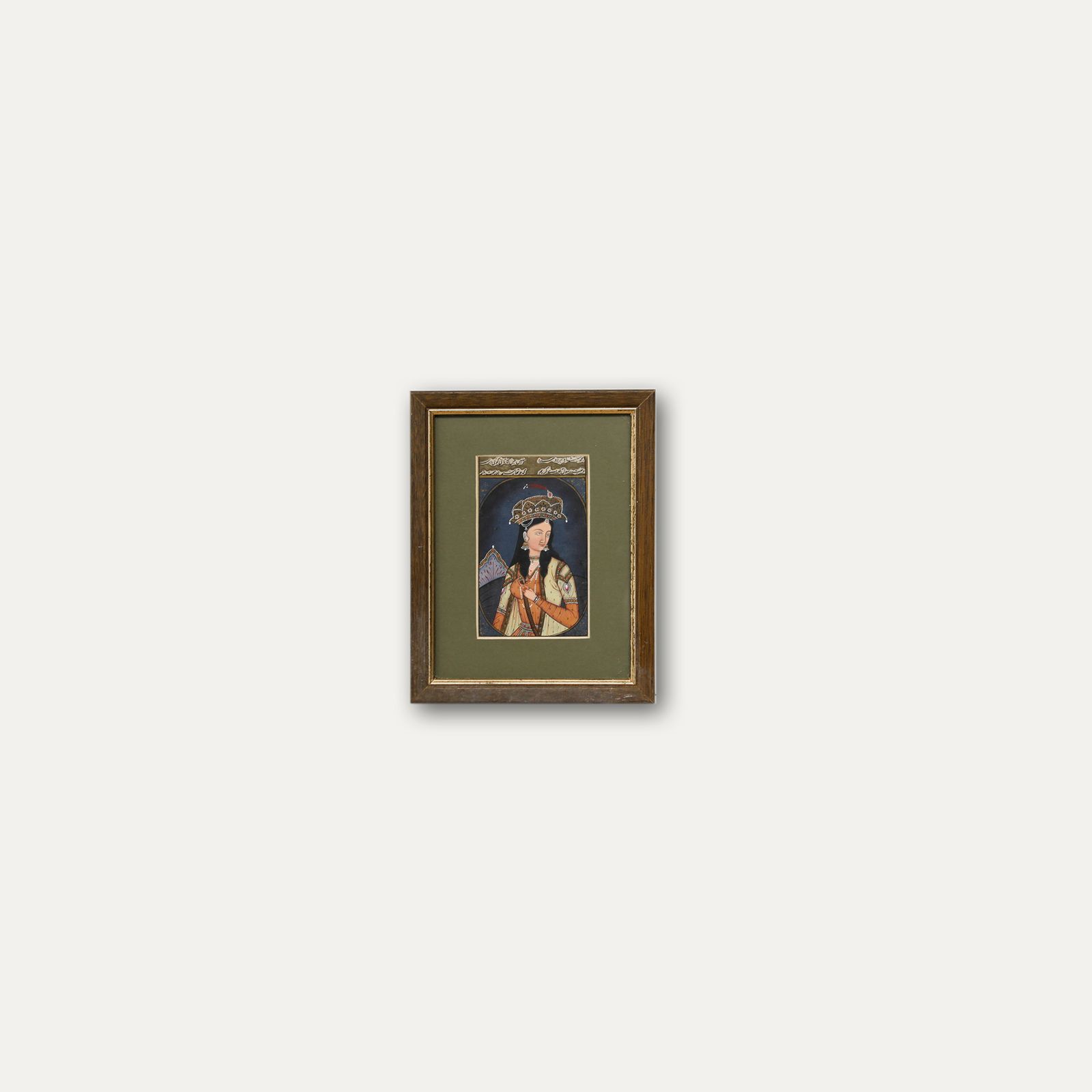 Indian Miniature Early 20th Century Gouache Princess photo vinterior