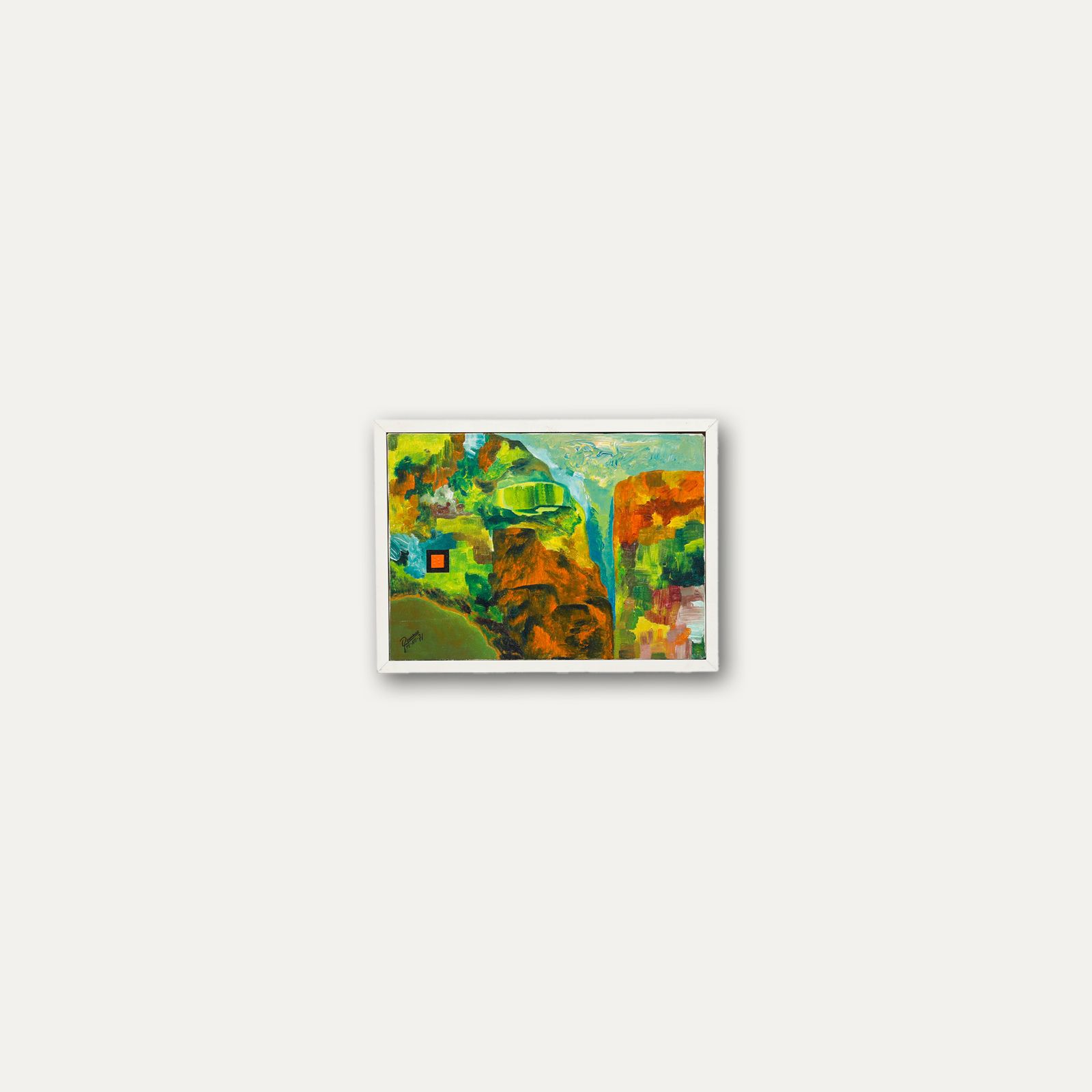 Romero Coddeta Framed 20th Century Acrylic, Landscape No.3 photo buy