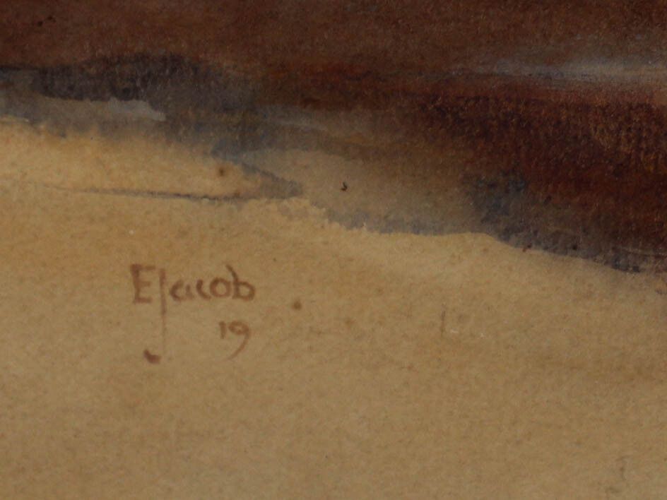 Esme Marie Josephine Jacob Framed Early 20th Century Watercolour, Wallflowers photo vinterior