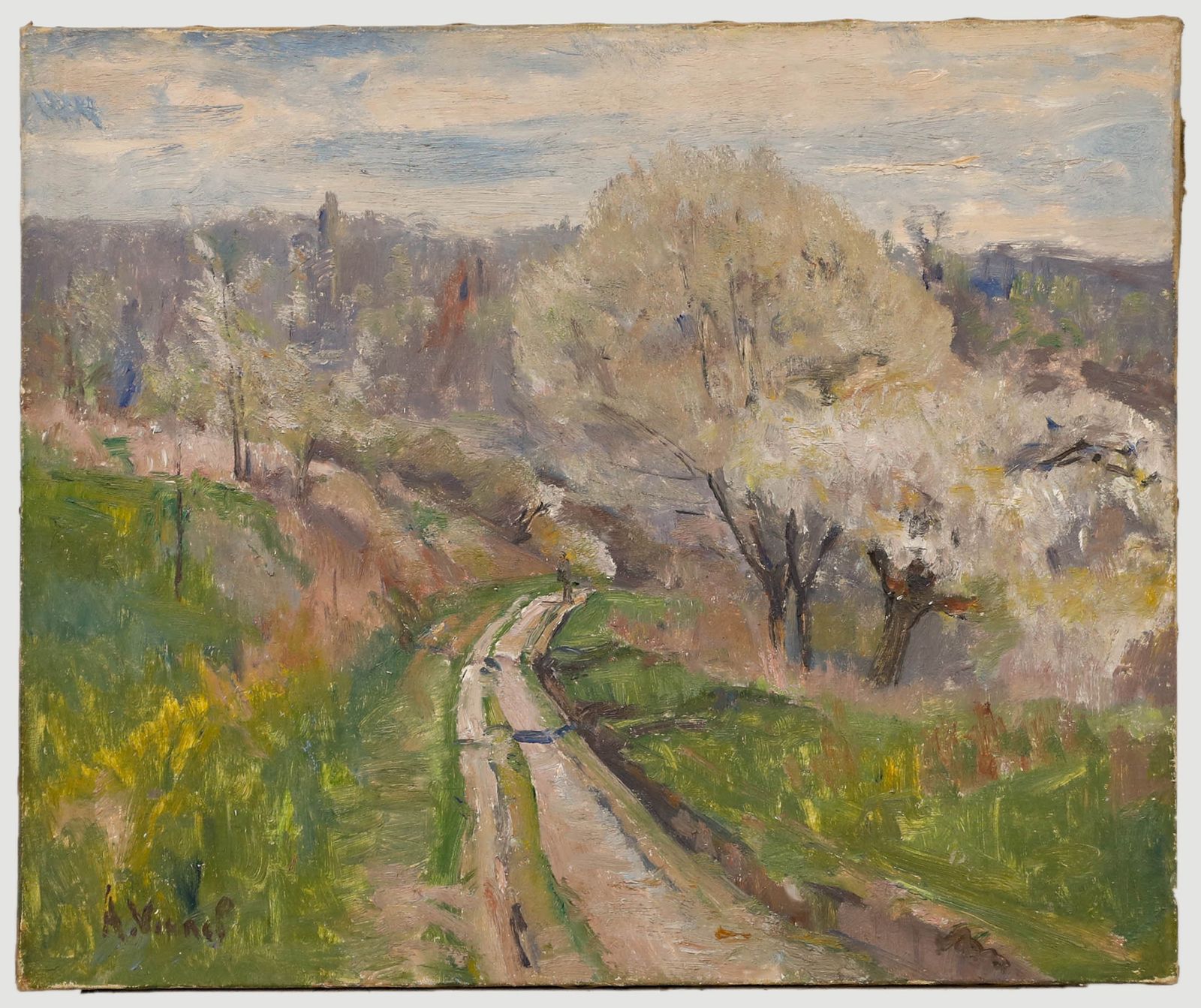 Andre Leon Vivrel (1886 1976) Mid 20th Century Oil, Trees In Bloom
