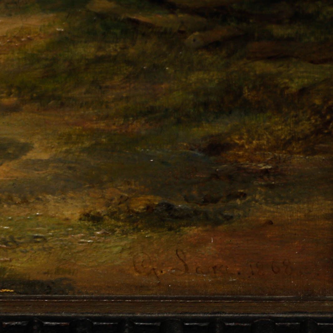 Georgina Lara (Fl.1840 1880) Framed 19th Century Oil, The Faggot Gatherers photo buy