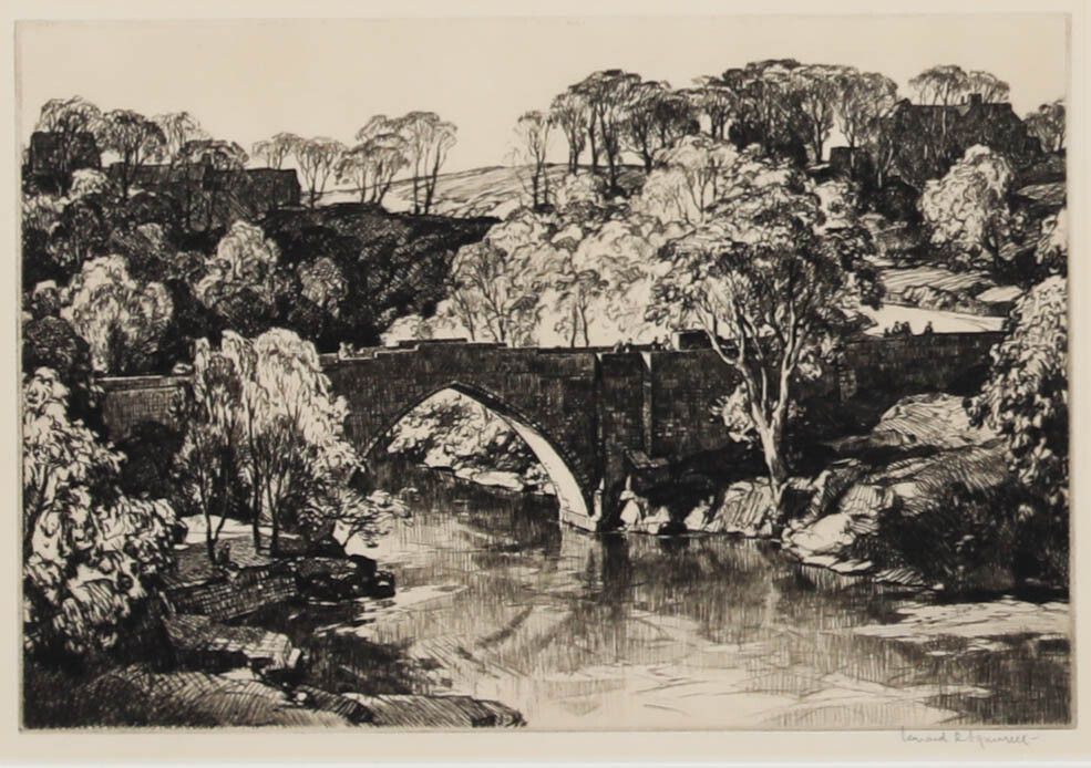 Leonard R. Squirrell Rws Ri Re (1893 1979) Framed Etching, Brig O'balgownie photo furniture