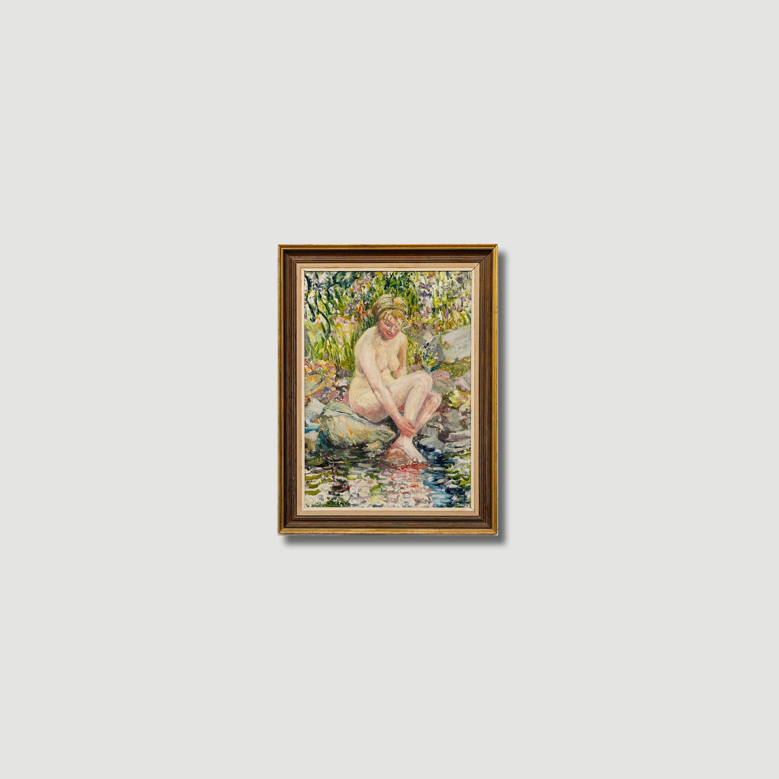 Flodman 20th Century Oil, Bather In The Rock Pool photo buy